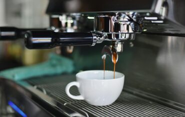 Espresso pouring from portafilter