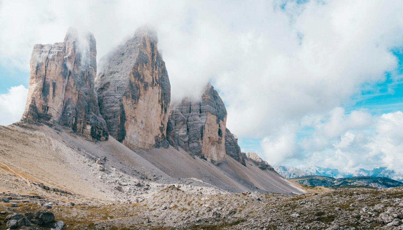 Tre Cime, mountain peaks in the Dolomites.