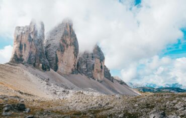 Tre Cime, mountain peaks in the Dolomites.