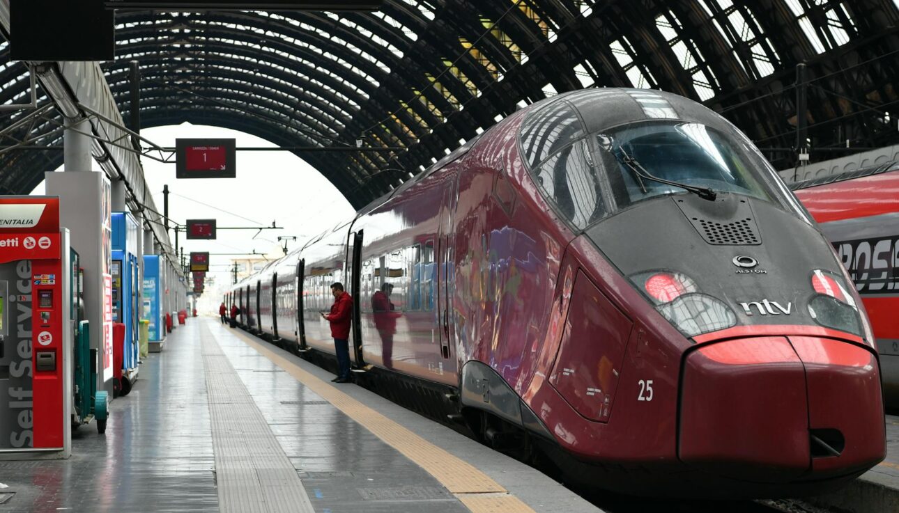 train in Italian train station