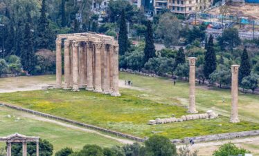Skyview of the Temple of Olympian Zeus