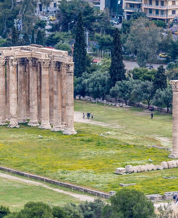Skyview of the Temple of Olympian Zeus